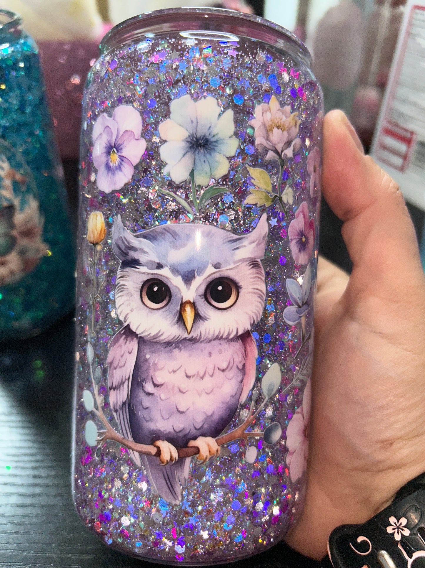 16oz Snow globe cup (acrylic)