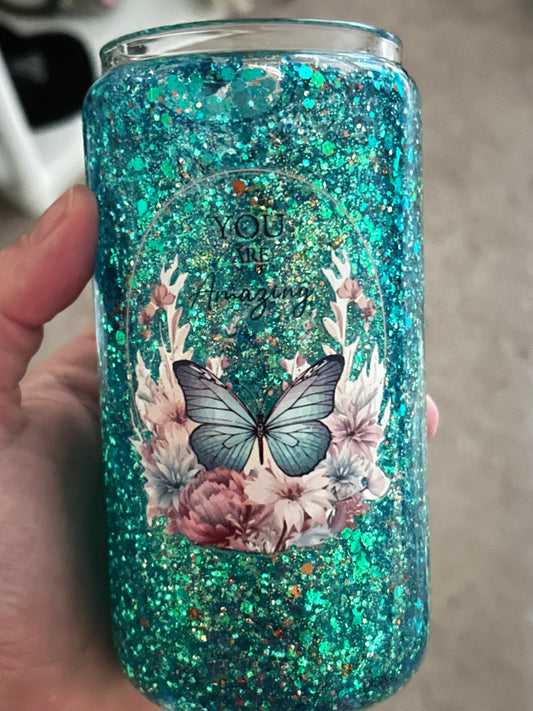 16oz Snow globe cup (acrylic)