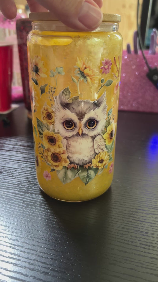 16oz Snow globe cup (glass)