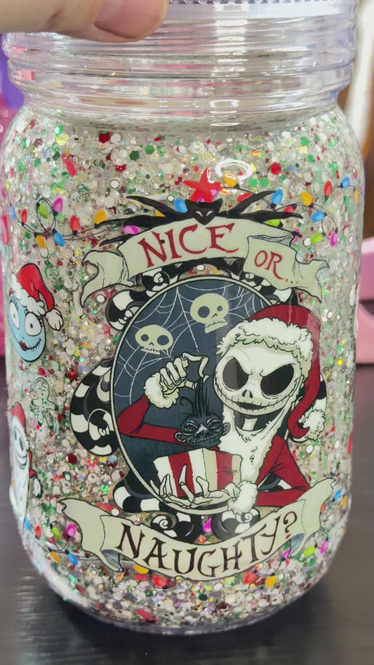 20 oz mason jar nightmare before Christmas