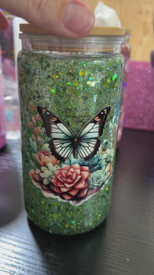 16oz Snow globe cup (acrylic)