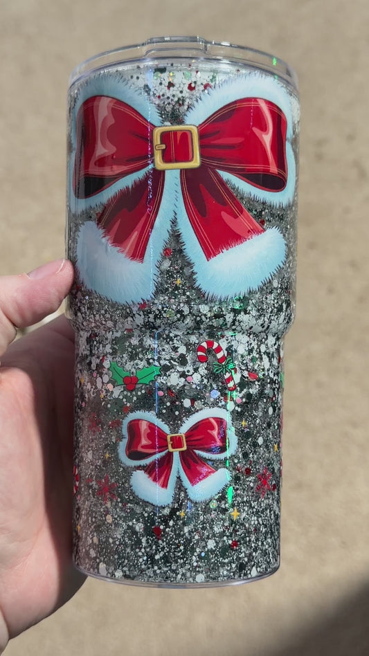 18oz Christmas snow globe cup